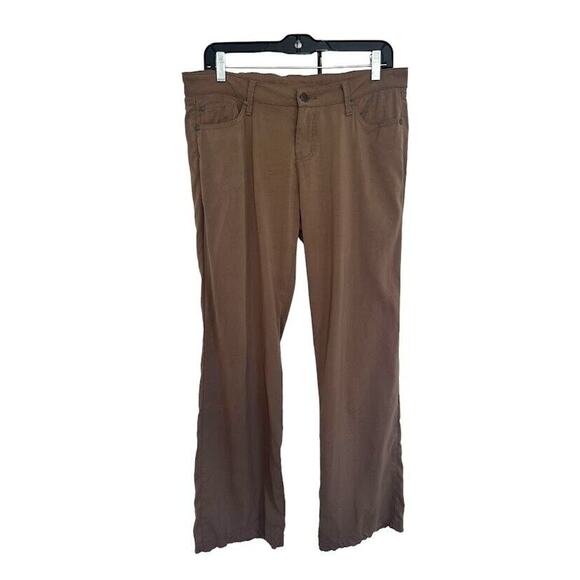 Prana Pants - PrAna Womens Breathe Hiking Outdoor Straight Pants Size 8 Brown Nylon Stretch